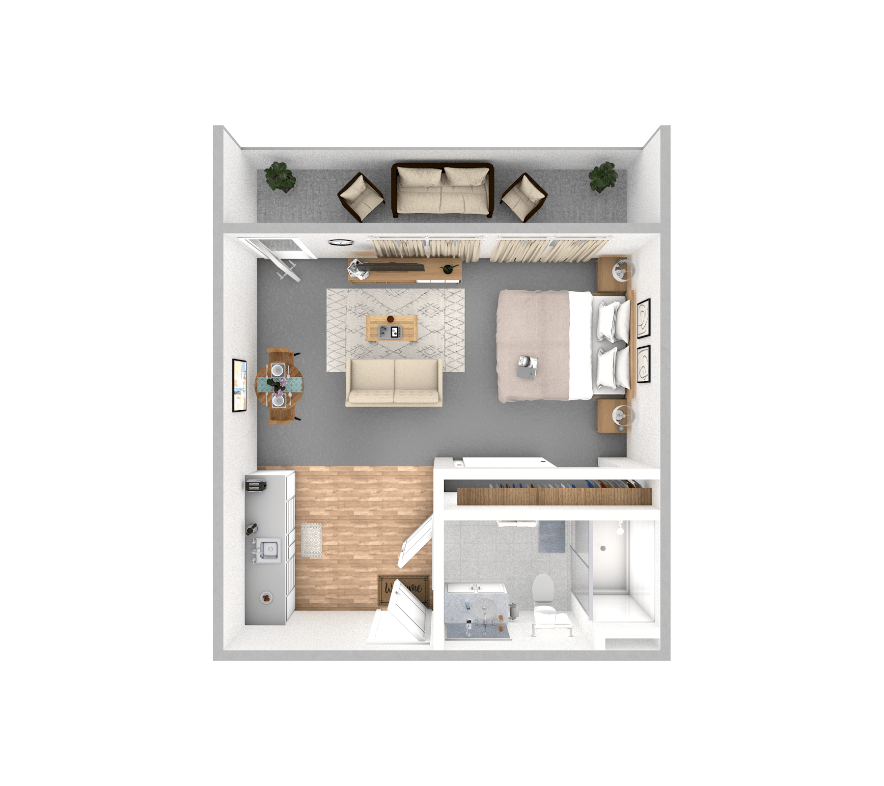 Hummingbird- Newly Renovated floor plan
